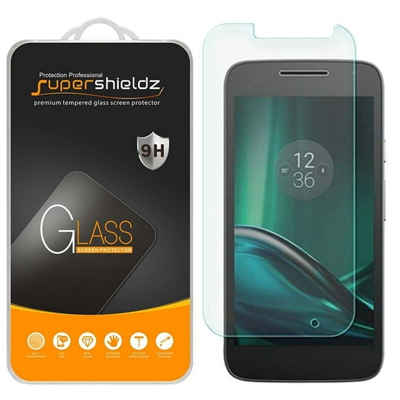 [2-Pack] Supershieldz for Motorola Moto G4 Play Tempered Glass Screen Protector, Anti-Scratch, Anti-Fingerprint, Bubble Free