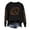 Black, variant on TIANZEN Full Sleeve Crewneck Sweatshirts For Women Long Sleeve Football Graphic Printed Hoodless Pullover Sweatshirts Top Blouse Hoodie Women Full Zip