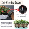 thumbnail image 5 of White Flower Pot, Self Watering Pot, Garden Containers, Plastic Planter Box, Outdoor and Garden, 20X6 in, 1 Pc, 5 of 6