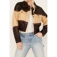 thumbnail image 3 of Cleo + Wolf Women's Ombre Cropped Leather Jacket Sage X-Large  US, 3 of 4
