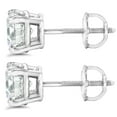 thumbnail image 2 of Pompeii Certified 4 Ct TW Round Lab Grown Ideal Cut Screw Back Studs 14k White Gold, 2 of 3