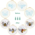 thumbnail image 5 of Embroidery Kit for Beginners and seasoned embroidery enthusiasts— 4 Pack Bee and Flower Cross Stitch Kits with Sewing Set of Hoops,Threads,Needles, 5 of 6