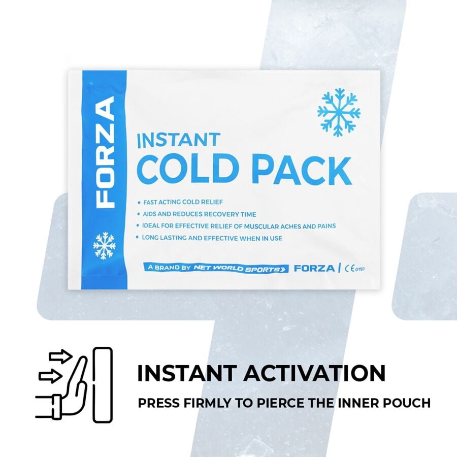 FORZA Instant Ice Pack for Sports Injuries | Single Use Cold Compress for Pain Relief and Swelling Reduction