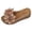 Rose Gold, variant on Dakaela Womens Summer Beach Sandals Open Toe Low Wedge Slip on Slides Ladies Casual Platform Flower Dressy Shoes Size 6-10 Black