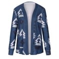 thumbnail image 4 of Lilgiuy Women Long Sleeve Prind Cardigan Autumn Casual Coat Blouse Top(Blue,8) Winter Clothes for 2022, 4 of 5