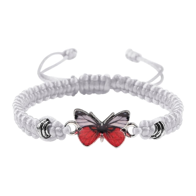 Xihbxyly Liquidación de verano Pulsera para enamorados Pulsera tejida a mano para el día de San Valentín Joyas para novias