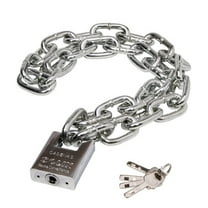 Security Chain Lock, 31 inch Heavy Duty 8mm Thick Chain and Lock, Galvanized Anti-Rust and Anti-Theft Chain and Padlock - Chain Lock for Bike, Bicycle, Scooter, Motorcycle, Door, Gate, Fence