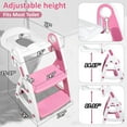 thumbnail image 3 of Primlect Potty Training Toilet Seat, 2 in 1 with Ladder, Adjustable Height ,for Ages 1-3, Pink, 3 of 8