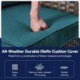 thumbnail image 2 of Gymojoy 22 in. x 25 in. x 4 in.Deep Seat Cushion Set, Olefin 8-Piece Deep Seating Outdoor Replacement Lounge Chair loveseat Sofa Cushion in Peacock Blue, 2 of 9