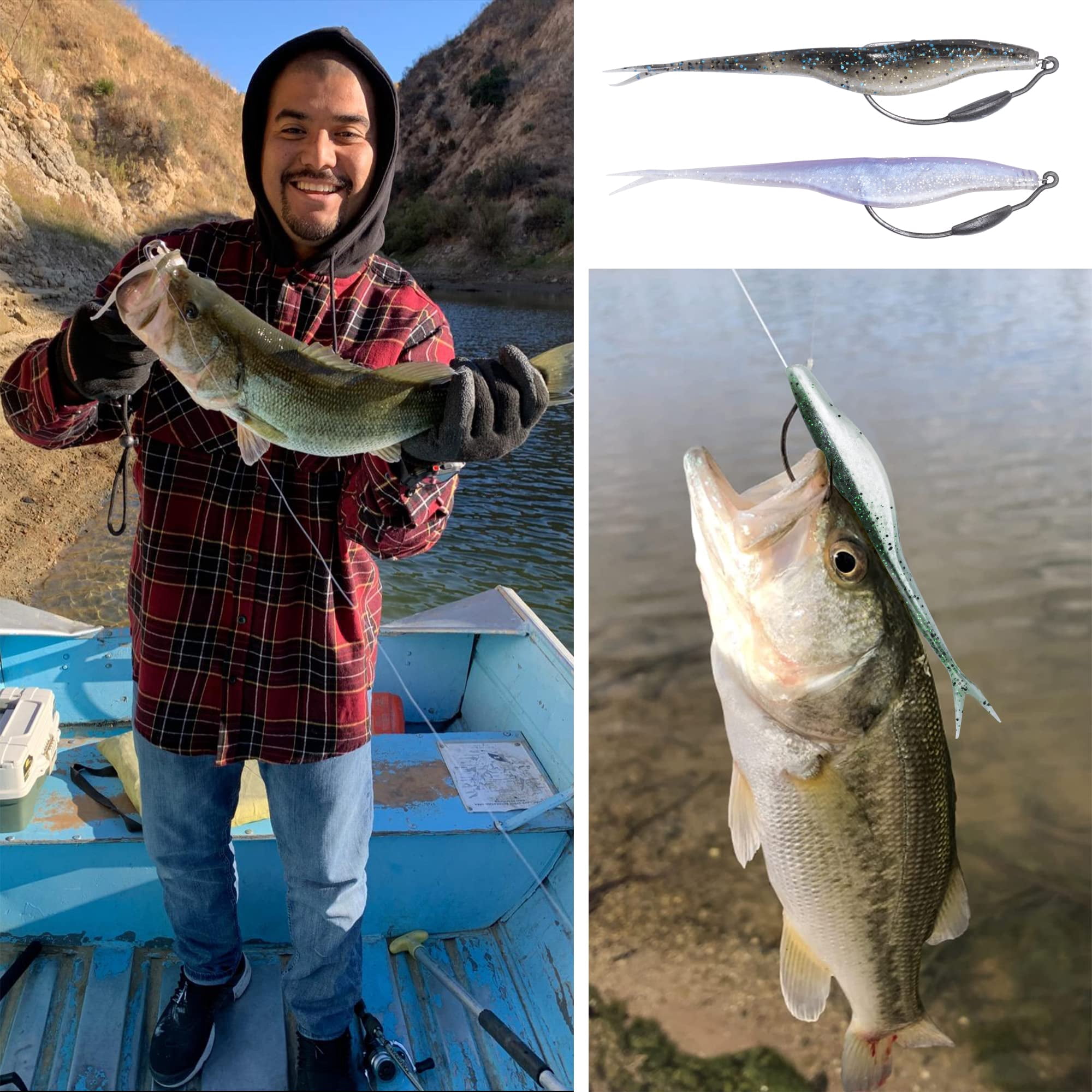 Fishing Baits Paddle Tail Swimbaits  5pcs/15pcs/25pcs/30pcs/40pcs Soft Plastic Lures Jerkbait For Bass