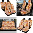 thumbnail image 2 of KUIFORTI Hawaiian Hippie Flower Pattern 11 PCS Car Seat Cover Set Car Seat Cover Steering Wheel Cover Seat Belt Pads Cover Cup Coasters Automotive Interior Accessories for Most Cars, 2 of 6