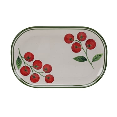Better Homes and Gardens Bamboo Melamine Tomato Beige Serving Tray