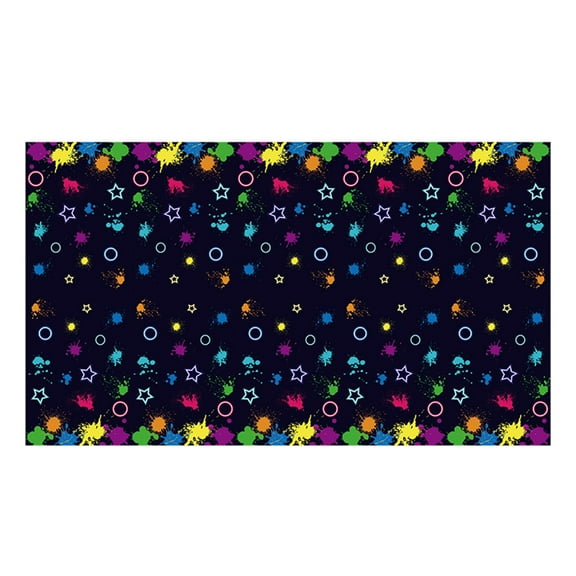 Mlkoz Room Decor, Neon Table ClothsParty Table Covers 54x 92 In The Dark Table Cloths Party Table Cloth Neon Party Decorations For Glowing Birthday Art Party, Men Gifts