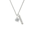 thumbnail image 2 of Delight Jewelry Silvertone Emoticon :-) - Smiling - Silvertone Guardian Angel Bar Charm Necklace, 23", 2 of 4