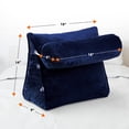thumbnail image 2 of Cheer Collection Wedge Reading Pillow with Adjustable Bolster Memory Foam Back Support, Navy, 2 of 5