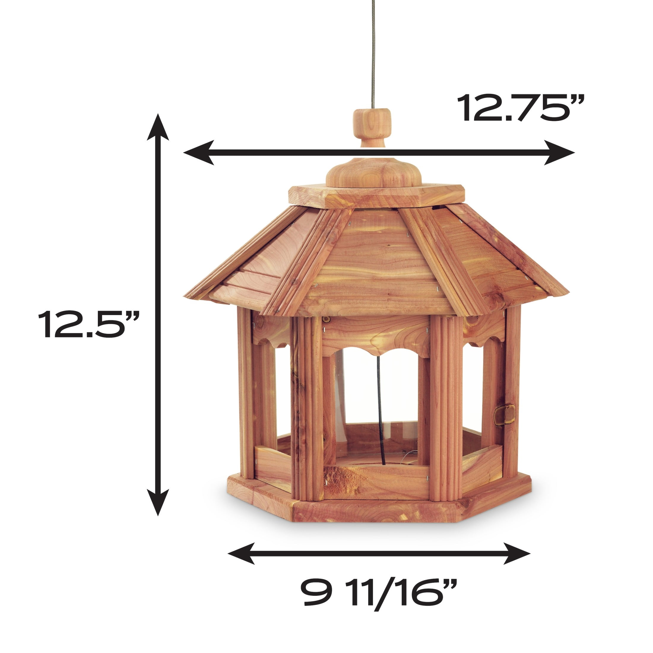 Pennington Cedar Gazebo Wild Bird Feeder, 3 lbs Capacity