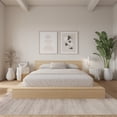 thumbnail image 3 of Nexera Kanso Queen Low Profile Wood Platform Bed with Headboard, Natural Blonde Oak, 3 of 8