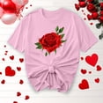 thumbnail image 2 of Camisetas de Manga Corta para Mujeres, Camiseta de Cuello Redondo Impresa de Moda, Primavera Y Verano Casual, 2 of 8