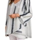 thumbnail image 3 of Sonducket Camiseta de mujer Blusa suelta de manga larga Top de rayas con cuello en V de otoño Prendas para la parte del cuerpo Blanco 4XL, 3 of 6