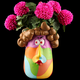thumbnail image 4 of Maceta para maceta, maceta de escritorio, macetas artísticas coleccionables, maceta con cabeza de mujer para decoración de armario, cocina y Bar, 4 of 10