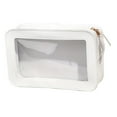 thumbnail image 4 of FITYLE Women Makeup Bag Clear Window Multiuse Storage Bag Travel Toiletry Bag for Home white, 4 of 10