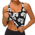 thumbnail image 4 of Haiem Cool Car Pattern Womens Sports Bra - U Neck Padded Low Impact Yoga Bra Workout Crop Top Gym Moisture-Wicking Workout Vest -Medium, 4 of 9