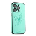 thumbnail image 2 of For iPhone 12 Pro Max Leather Case Butterfly Design, [Ultra Slim&Thin] [Camera Full Protection] Hard Protective Luxury Lightweight Cover for Women Girls for iPhone 12 Pro Max,Mint, 2 of 10