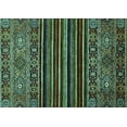 thumbnail image 1 of Ahgly Company Machine Washable Indoor Rectangle Southwestern Turquoise Blue Country Area Rugs, 2' x 3', 1 of 4