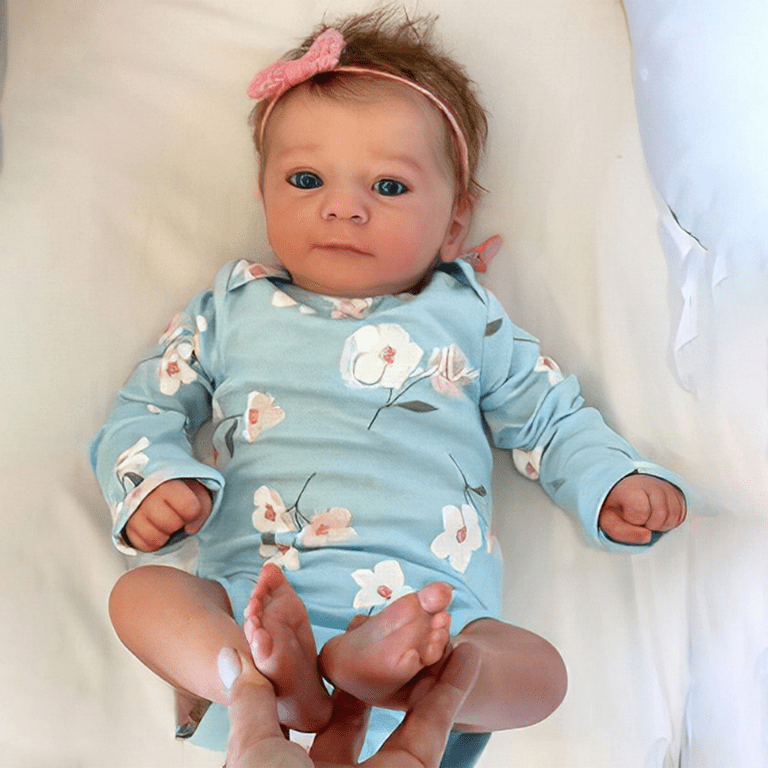 Full Body Silicone Reborn Baby Dolls 48CM 18 inch Blue Eyes Little