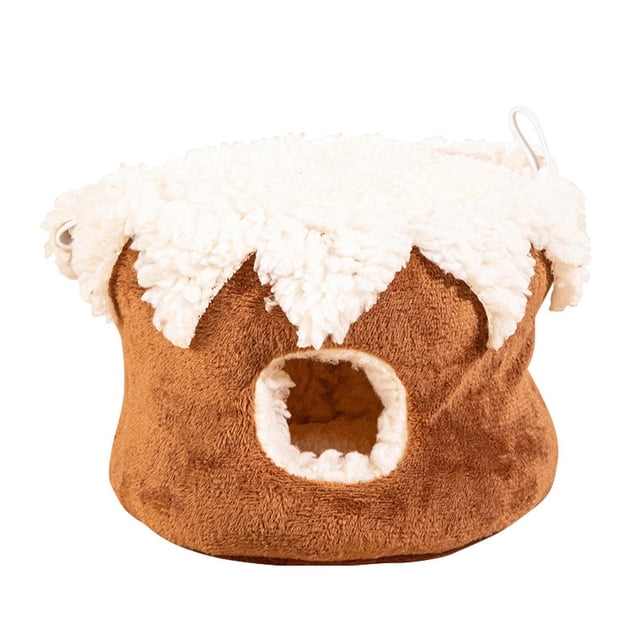 Nido cálido de invierno para hámster, cama para mascotas cómoda, portátil, divertida y compacta, para hacer ejercicio, casa para hámsteres y
