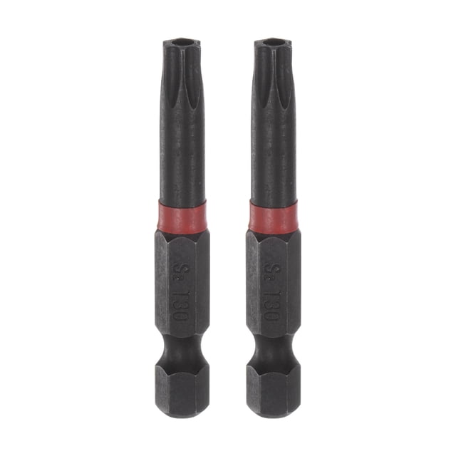Unique Bargains T30 Magnetic Security Impact Torx Screwdriver Bit 1/4' Hex Shank 2' Length, 2 Pack