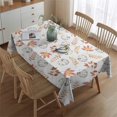 thumbnail image 2 of Fall Pumpkins Leaves Pattern Rectangle Tablecloth 60"x84",Waterproof Polyester Rectangle Table Cloth, Wipeable Spillproof Polyester Tablecloth for Dining, Camping, Indoor and Outdoor, 2 of 5