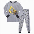 thumbnail image 2 of Gerichy Boys Pajamas Truck Cotton Sleepwear Toddler Kids 2 Piece Long Sleeve Pjs Outfits Daily Wear 2T-9T, 2 of 7