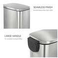 thumbnail image 6 of Innovaze 13 Gallon/50 Liter Slim Stainless Steel Step-on Trash Can for Kitchen Laundry Room, Silver, 6 of 12