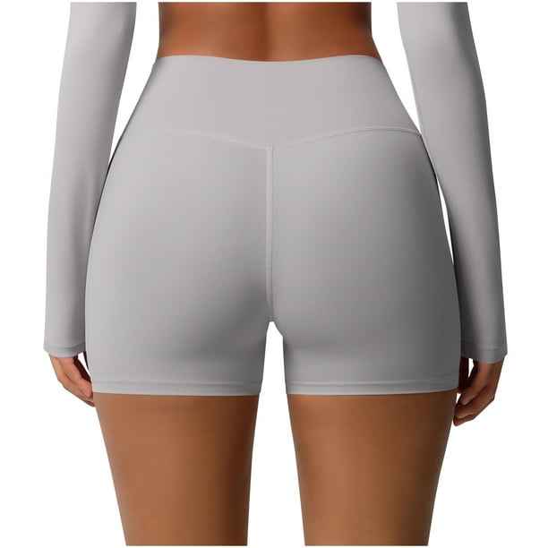 Karight Women's High Waist No Front Seam Scrunch Butt Biker Shorts Booty Lifting Biker Comfy Scrunch Yoga Shorts