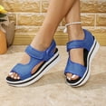 thumbnail image 3 of THDHVS Womens Sandals Comfortable,Sandals for Women,Fashion Casual Color Matching Spring and Summer Breathable Thick-Soled Sandals Blue 6.5, 3 of 6