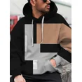 thumbnail image 3 of Nueva sudadera con capucha para hombre, diseño de bloques de colores, estampado 3D, tendencia urbana, manga larga, sudadera con capucha fresca de hip hop para deportes al aire libre, 3 of 5