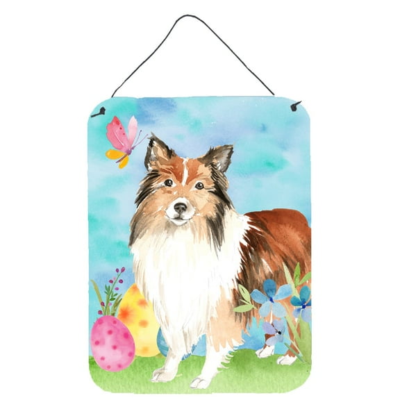 Easter Eggs Sheltie Wall or Door Hanging Prints