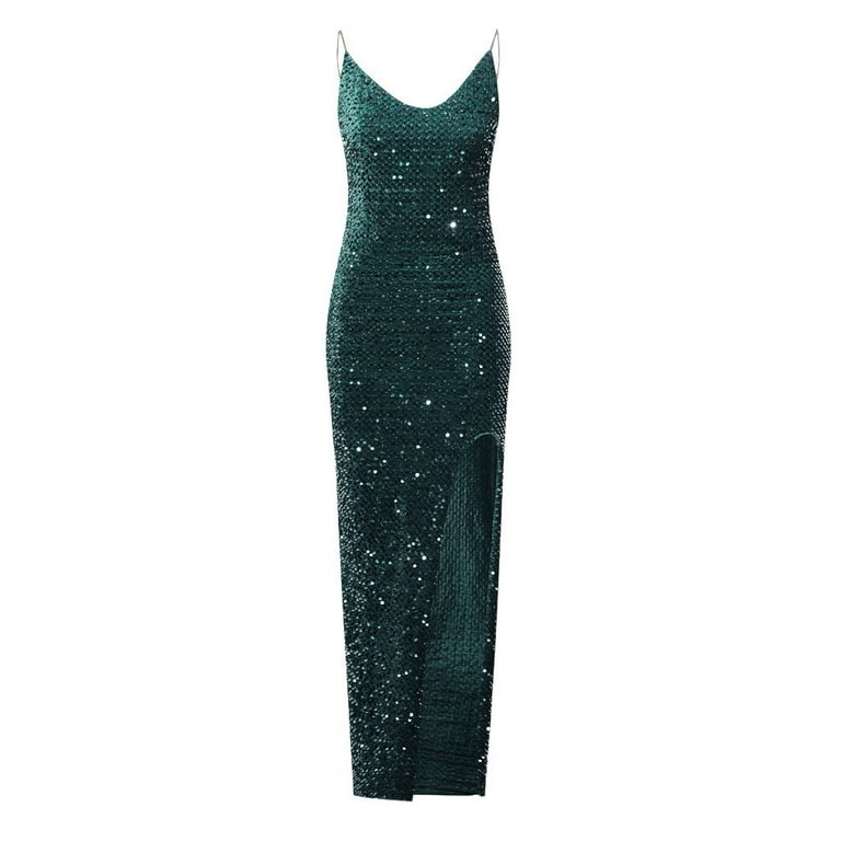 green emerald velvet dress Cowl Neck Ruched Bodycon Midi Dress in Green