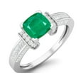 thumbnail image 2 of 2.02 Cts Cushion Shape Emerald Art Deco Shank 925 Sterling Silver Women Valentines Day Gifts Ring, 2 of 3