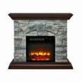 thumbnail image 2 of FESTIVO 40 in. Faux Stone Freestanding Electric Fireplace - 40" in Width Grey, 2 of 5