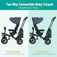 thumbnail image 5 of Gymax 7-In-1 Kids Baby Tricycle Folding Steer Stroller w/ Rotatable Seat Blue, 5 of 10