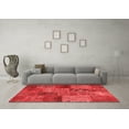 thumbnail image 3 of Ahgly Company Indoor Round Patchwork Red Transitional Area Rugs, 8' Round, 3 of 4