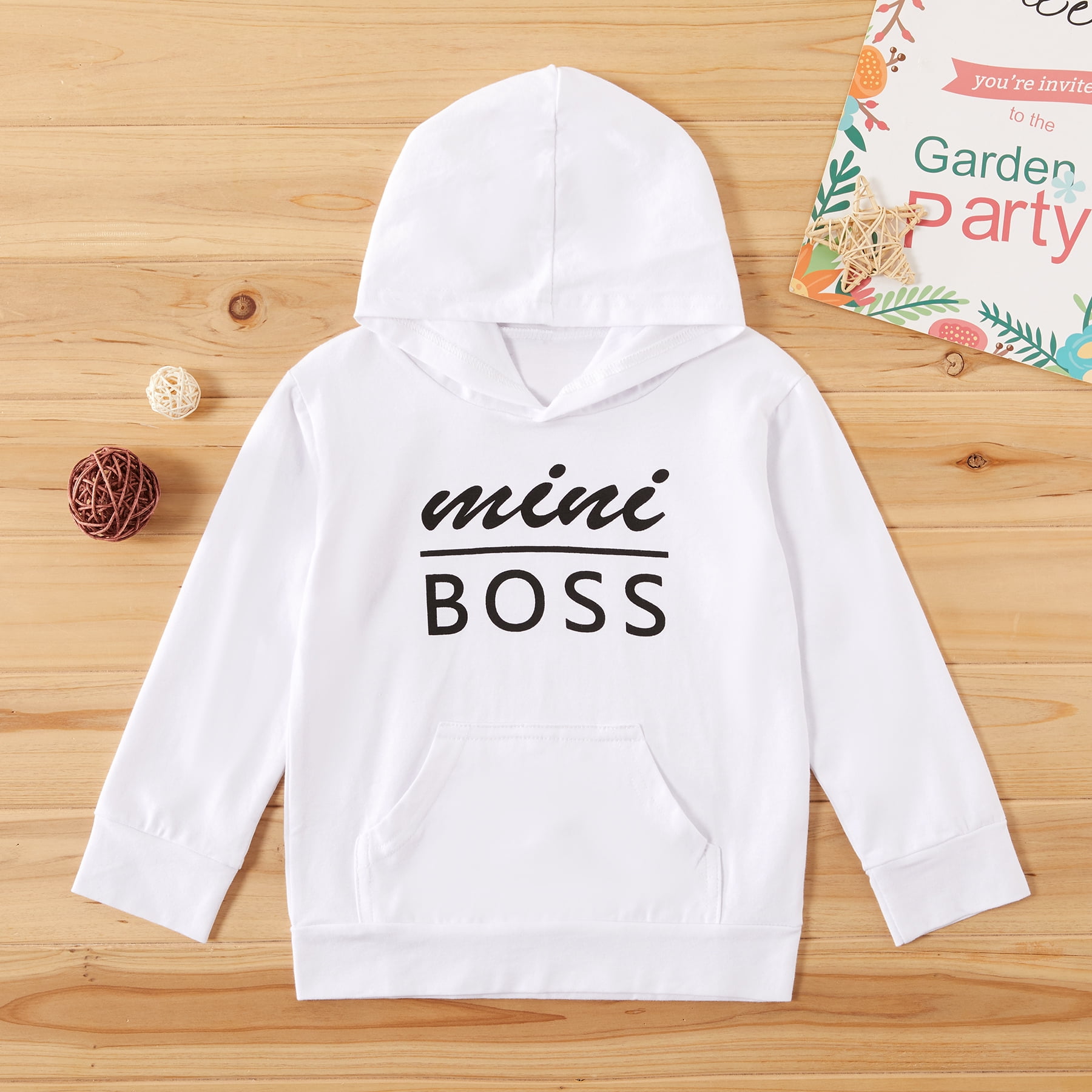 PatPat Baby Fashionable Mini Boss Solid Long-sleeve Hoodie
