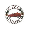thumbnail image 1 of 24" Metal Red Truck Wheel Décor (Give Thanks), 1 of 3