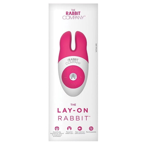 The Rabbit Company The Lay On Clitoral Vibrator, Hot Pink