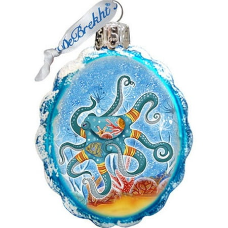 G Debrekht Keepsake Octopus Coastal Glass Ornament