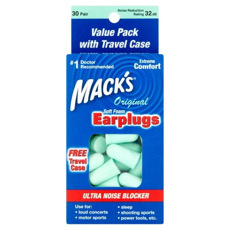 (2 Pack) Mack's Original Soft Foam Earplugs 30 Pair