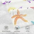 thumbnail image 3 of Fish Starfish Towels Set of 2, Super Soft Absorbent Hand Towel Cotton Bath Towels for Bathroom Hotel Kitchen Spa Gym 16 X 28 Inches Washcloths, 3 of 7