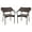 Espresso, variant on Flash Furniture Jace 34"H Espresso PE Rattan Wicker Commercial Grade Stacking Patio Chair 2/Pack